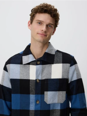 Reserved - Koszula comfort fit w kratę - granatowy