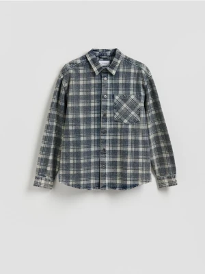 Reserved - Koszula comfort fit w kratę - niebieski