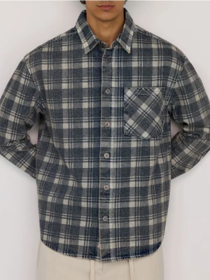 Reserved - Koszula comfort fit w kratę - niebieski