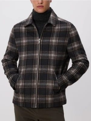 Reserved - Koszula comfort fit z dodatkiem wełny - brązowy