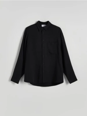 Reserved - Koszula comfort fit z lyocellem - czarny