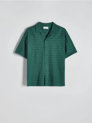 Reserved - Koszula comfort fit z wiskozą - morski