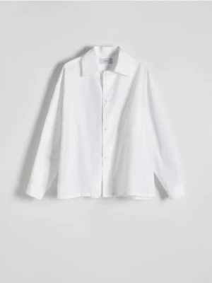 Reserved - Koszula comfort z bawełny egipskiej - biały