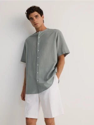 Reserved - Koszula comfort ze stójką - jasnozielony