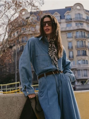 Reserved - Koszula jeansowa - niebieski