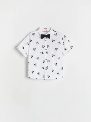 Reserved - Koszula Mickey Mouse z muchą - biały