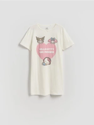 Reserved - Koszula nocna Hello Kitty and Friends - złamana biel