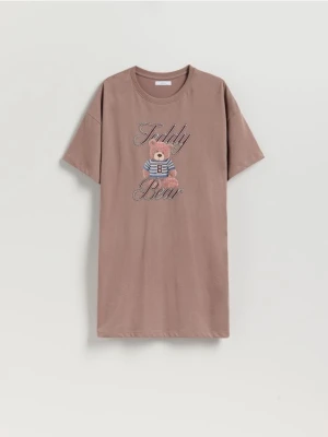 Reserved - Koszula nocna z nadrukiem - brązowy