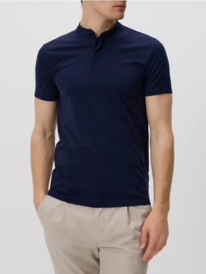 Reserved - Koszula polo slim fit - granatowy
