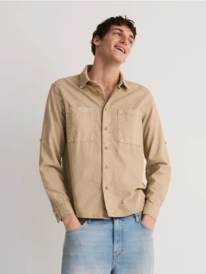 Reserved - Koszula regular fit - kremowy