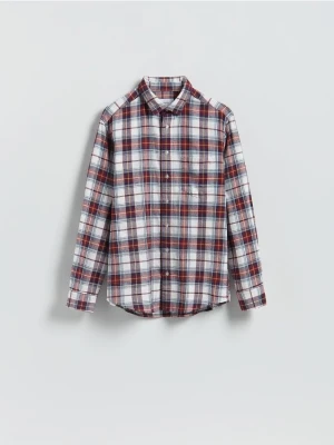 Reserved - Koszula regular fit w kratę - czerwony