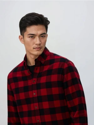 Reserved - Koszula regular fit w kratę - czerwony