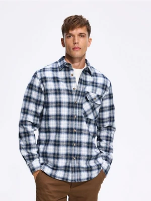 Reserved - Koszula regular fit w kratę - niebieski