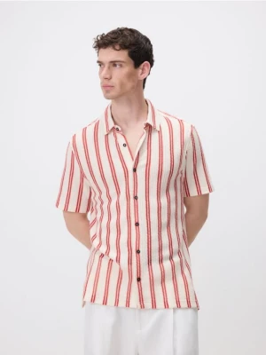 Zdjęcie produktu Reserved - Koszula regular fit w paski - beżowy