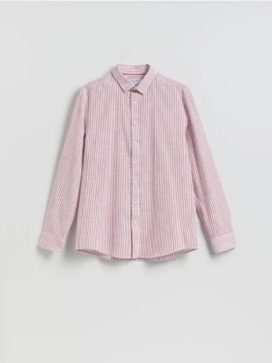 Reserved - Koszula regular fit w paski - czerwony