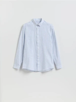 Reserved - Koszula regular fit w paski - jasnoniebieski