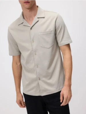 Reserved - Koszula regular fit z bawełną - jasnoszary