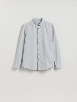 Reserved - Koszula regular fit z bawełną - jasnoszary