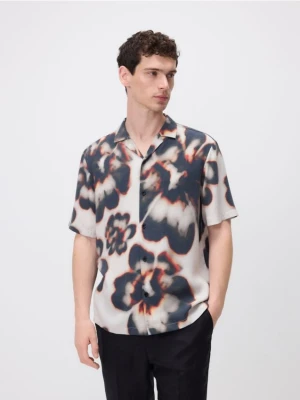Reserved - Koszula regular fit z lyocellu - wielobarwny