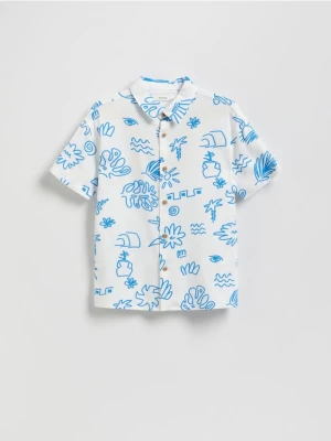 Reserved - Koszula regular fit - złamana biel