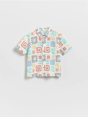 Reserved - Koszula regular fit - złamana biel