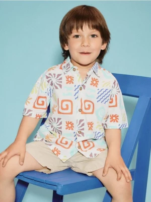 Reserved - Koszula regular fit - złamana biel