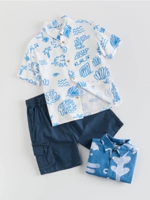 Reserved - Koszula regular fit - złamana biel