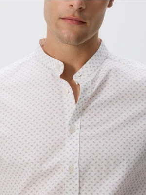 Reserved - Koszula regular z bawełny egipskiej - beżowy