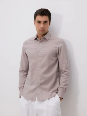 Reserved - Koszula regular z bawełny egipskiej - brudny róż