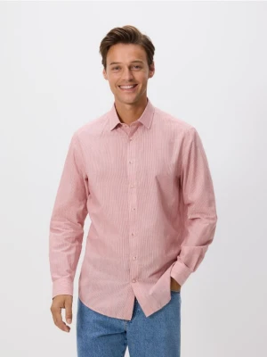 Reserved - Koszula regular z bawełny egipskiej - czerwony