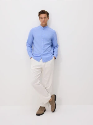 Reserved - Koszula regular z bawełny egipskiej - niebieski