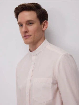 Reserved - Koszula regular z bawełny egipskiej - pastelowy róż