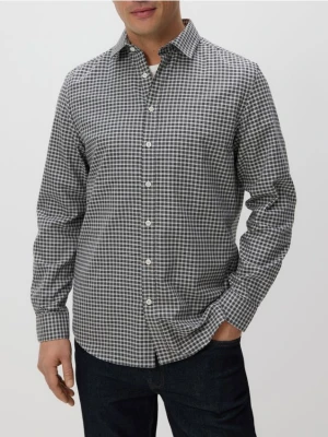 Reserved - Koszula regular z bawełny egipskiej - szary