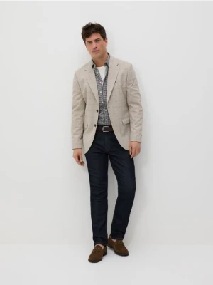 Reserved - Koszula regular z bawełny egipskiej - szary