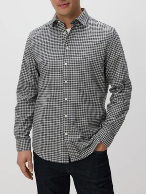 Reserved - Koszula regular z bawełny egipskiej - szary