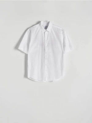 Reserved - Koszula regular z krótkim rękawem - biały