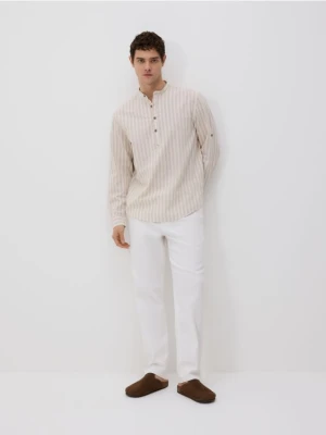 Reserved - Koszula regular z lnem - wielobarwny