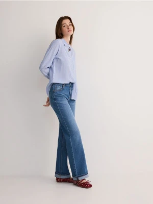 Reserved - Koszula regular z wiskozy - jasnoniebieski