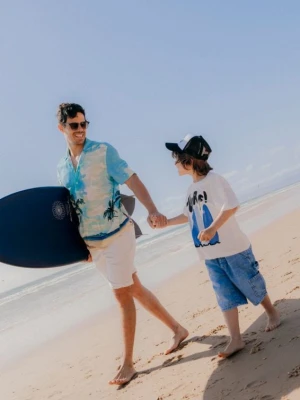 Reserved - Koszula regular z wiskozy - jasnoniebieski