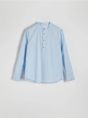 Reserved - Koszula regular ze stójką - jasnoniebieski