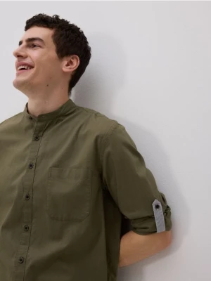 Reserved - Koszula regular ze stójką - zielony