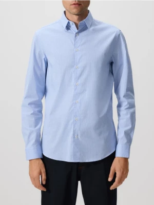 Reserved - Koszula slim fit w kratę - jasnoniebieski