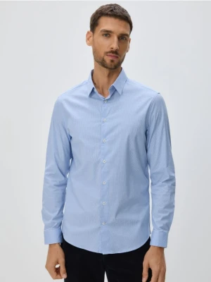 Reserved - Koszula slim fit w kratę - jasnoniebieski