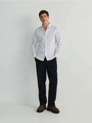 Reserved - Koszula slim fit w paski - jasnoniebieski