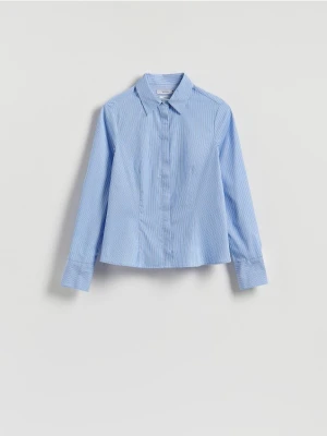 Reserved - Koszula slim fit w paski - jasnoniebieski