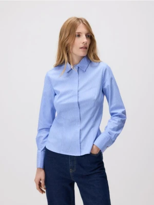 Reserved - Koszula slim fit w paski - jasnoniebieski