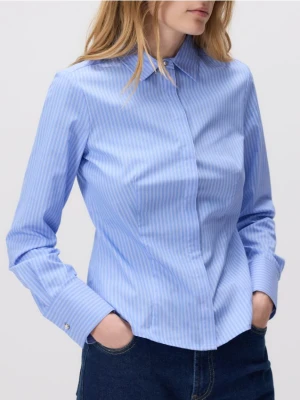 Reserved - Koszula slim fit w paski - jasnoniebieski