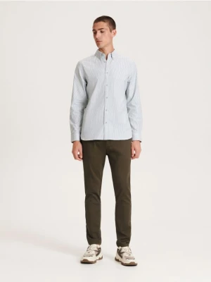 Reserved - Koszula slim fit w paski - jasnozielony