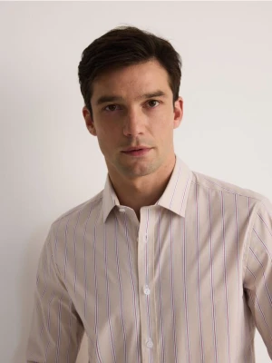 Reserved - Koszula slim fit w paski - wielobarwny