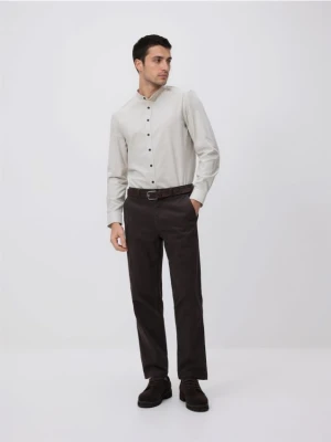 Zdjęcie produktu Reserved - Koszula slim fit ze stójką - beżowy